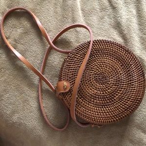 Straw Circle Crossbody Brand New